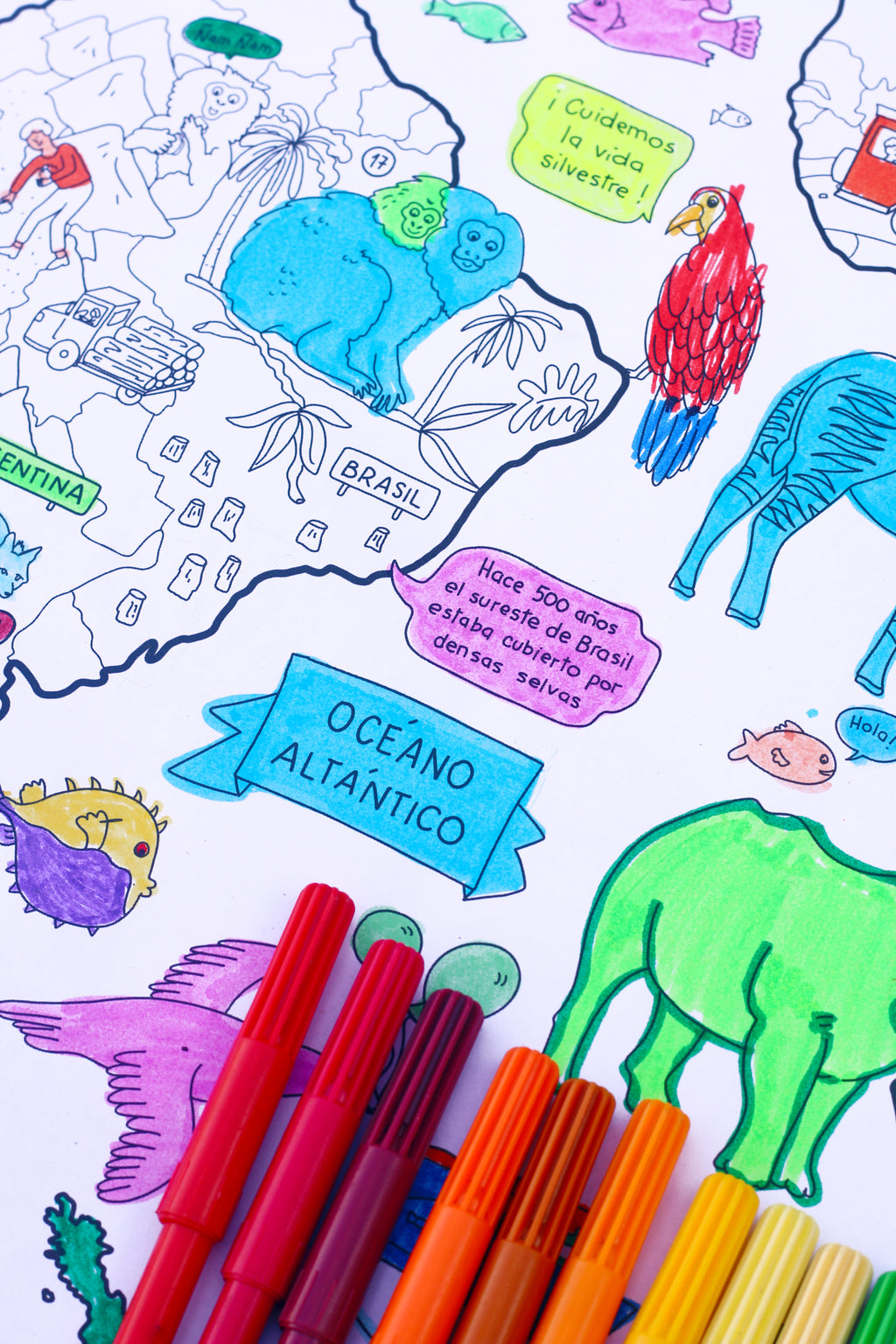 MI PRIMER MAPA!!  1 Lamina Atlantis GIGANTE  a  elección + 20 plumones punta fina