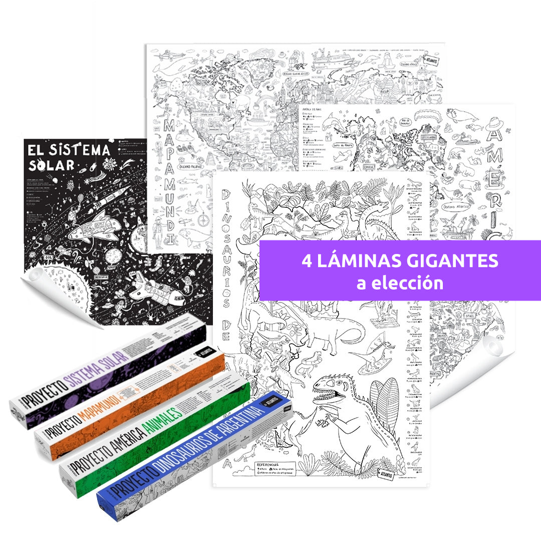 Pack 4 Láminas Atlantis GIGANTES a elección