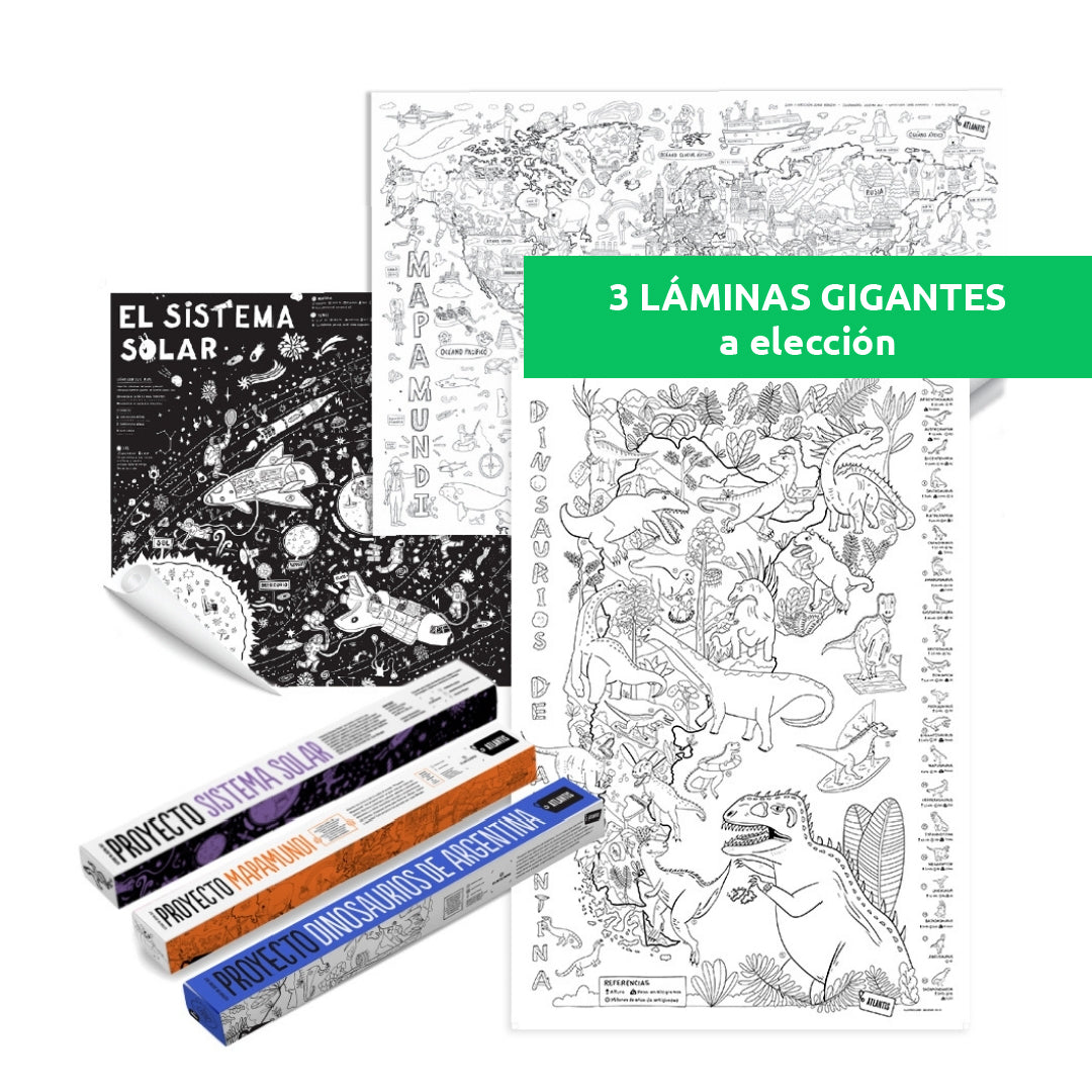Pack 3 Láminas Atlantis GIGANTES  a elección